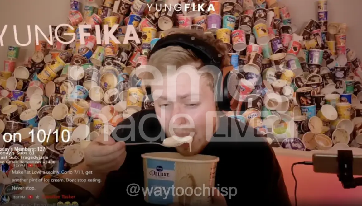 Stun locked into eating ice cream